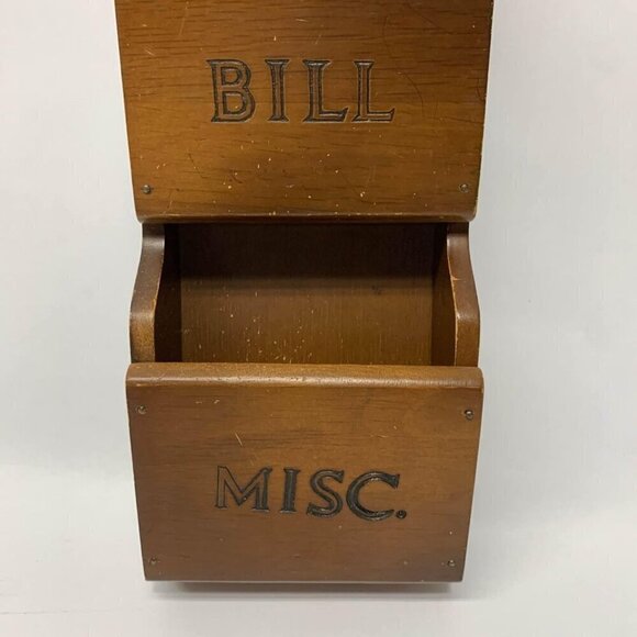 Vintage Hellerware Letter Bill Misc Mail Sorter Wooden Wood - Picture 5 of 9